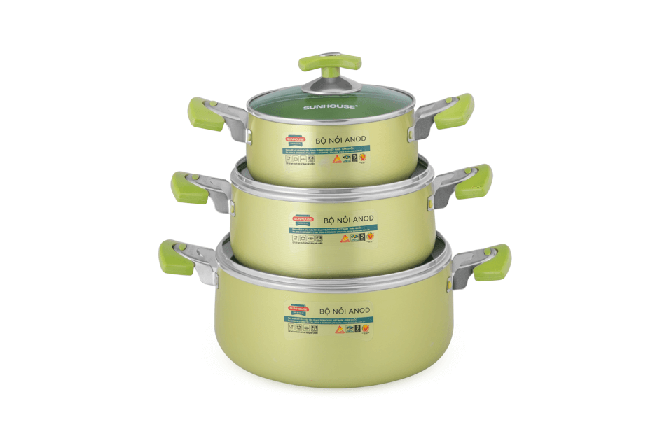 SUNHOUSE anodized cookware set SH8835 005
