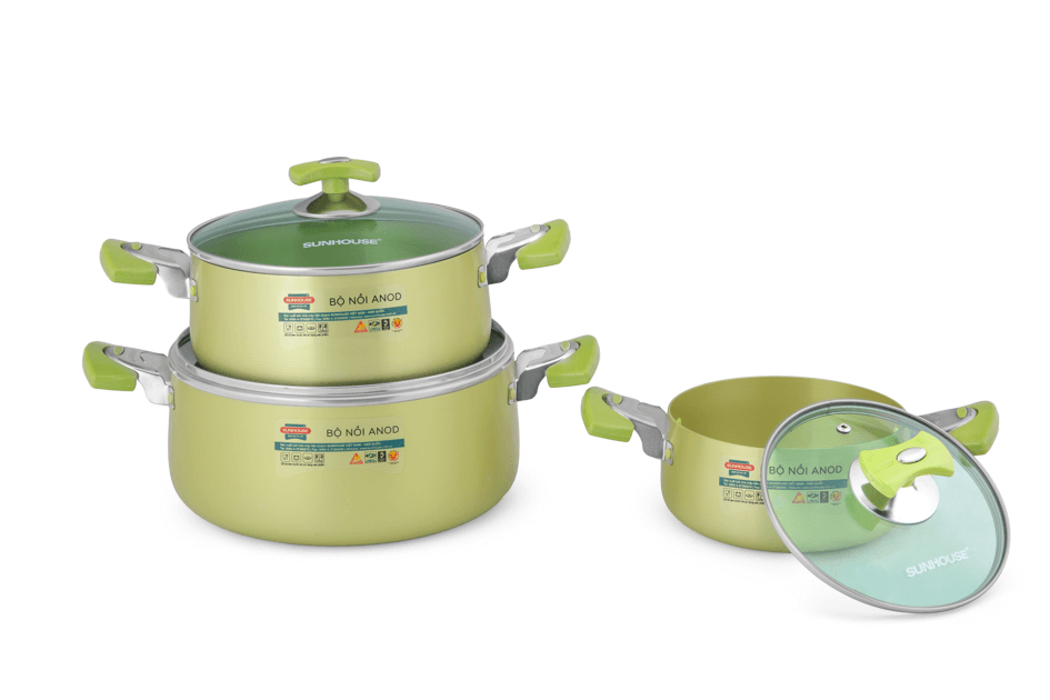 SUNHOUSE anodized cookware set SH8835 002
