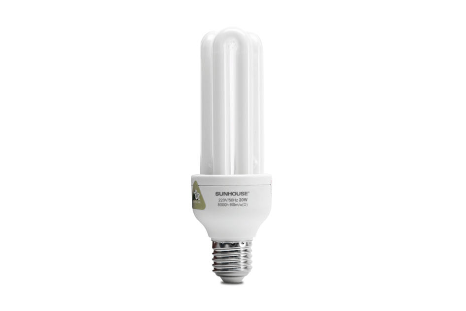 SUNHOUSE COMPACT LAMP SHE CFL3UT4-20W, Screw-cap, white light 005
