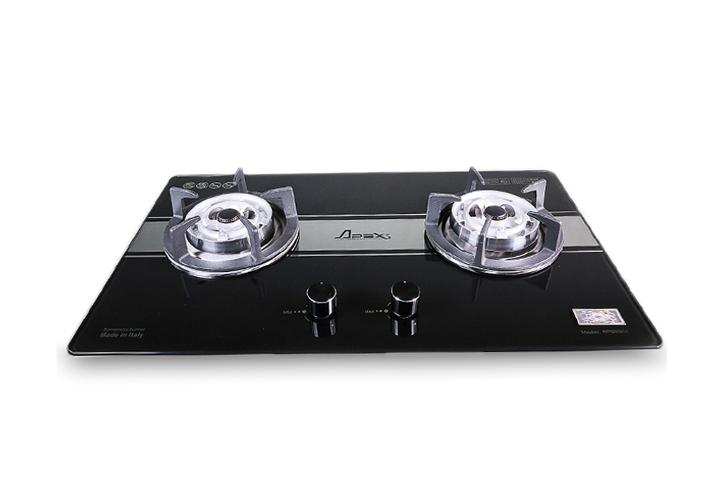 High qualified build in gas on somipress glass hob with 2 burners APEX APB8801 006