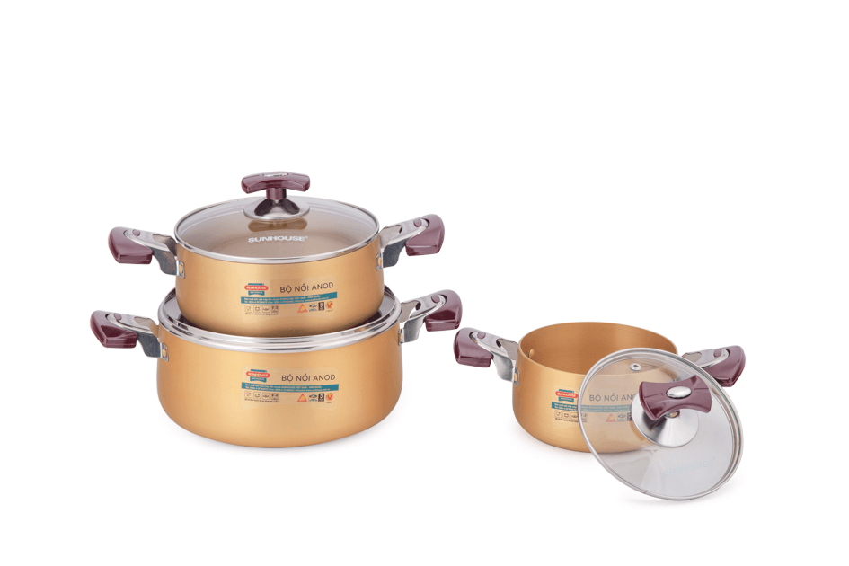 SUNHOUSE anodized cookware set SH6634 009