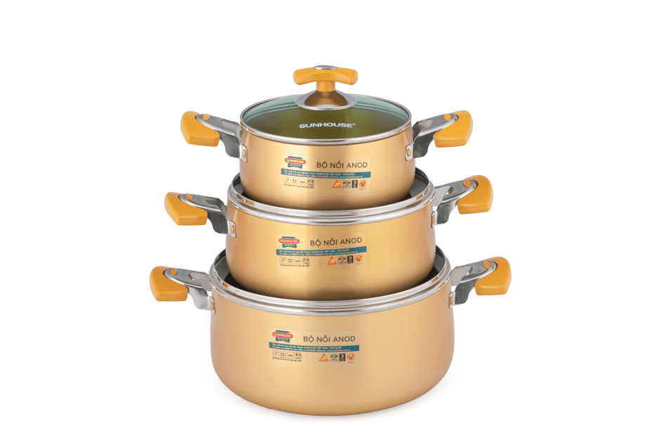 SUNHOUSE anodized cookware set SH8834 001