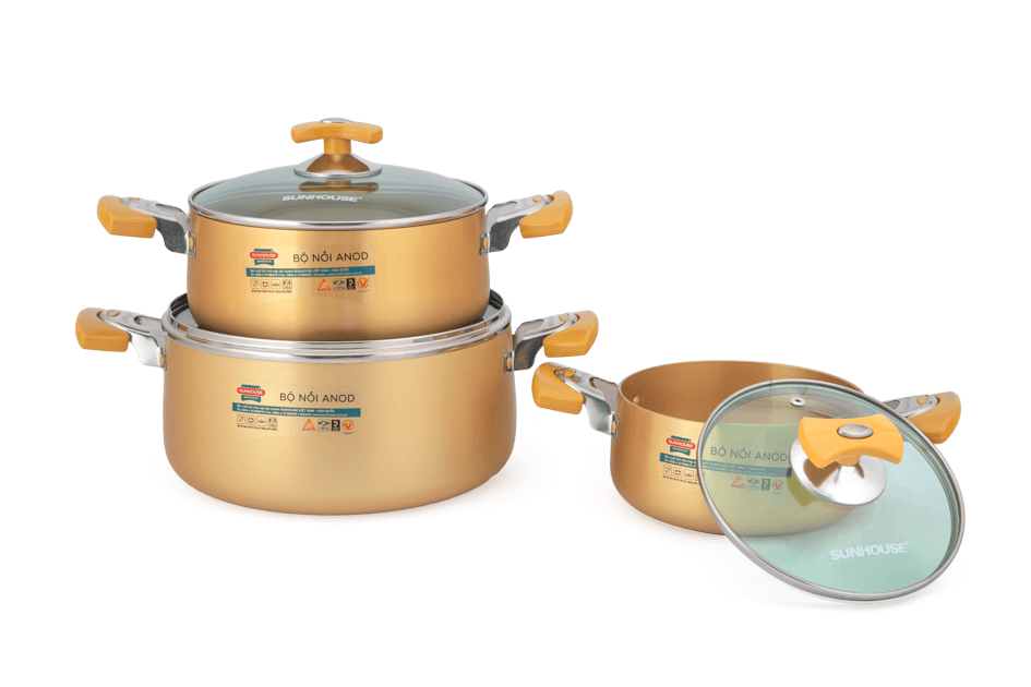SUNHOUSE anodized cookware set SH8834 002