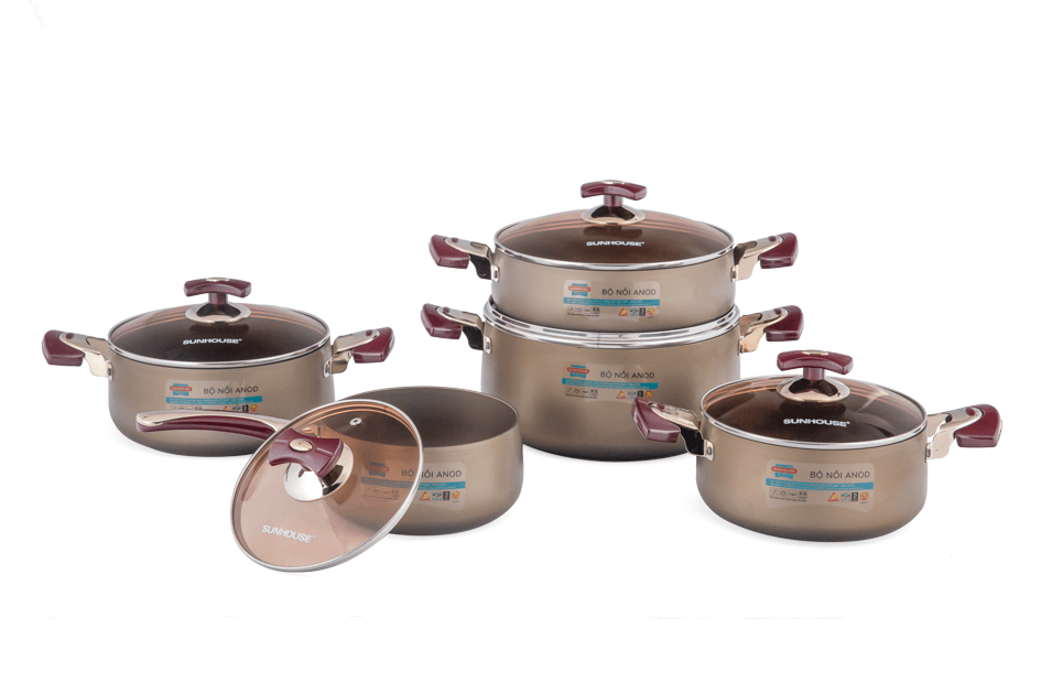 SUNHOUSE anodized cookware set SH9951 006