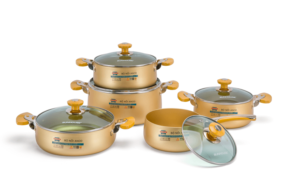 SUNHOUSE anodized cookware set SH9954 002