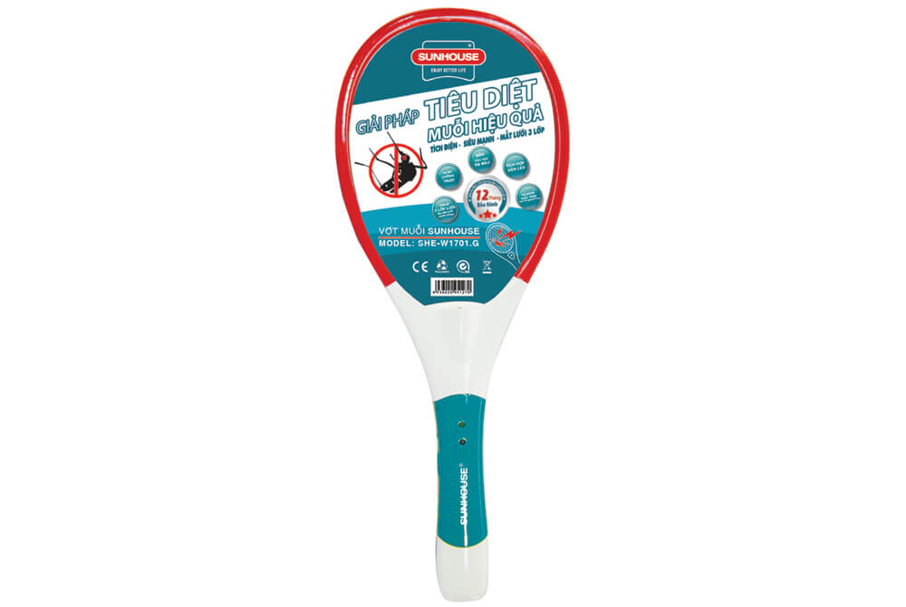 SUNHOUSE mosquito swatter SHE-W1701.R Red color 001