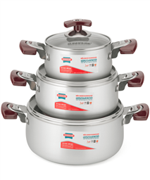SUNHOUSE anodized cookware set SH6633-20 handle type eb (16,20,24)