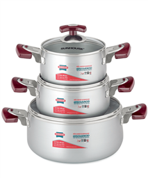 SUNHOUSE anodized cookware set SH6633-18 handle type eb (16,18,24)