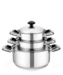 3-piece three-layer-bottom cookware set SUNHOUSE SH768 