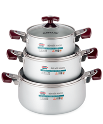 SUNHOUSE anodized cookware set SH8833EB